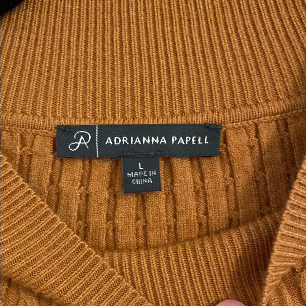 Adrianna Papell Rust Knit Sweater - Picture 2 of 5